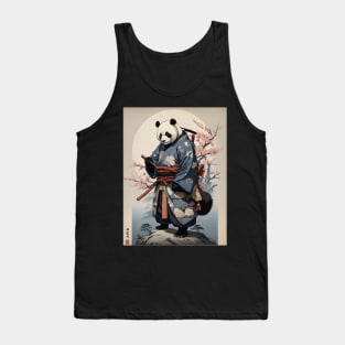 Samurai panda in ancient japan Tank Top